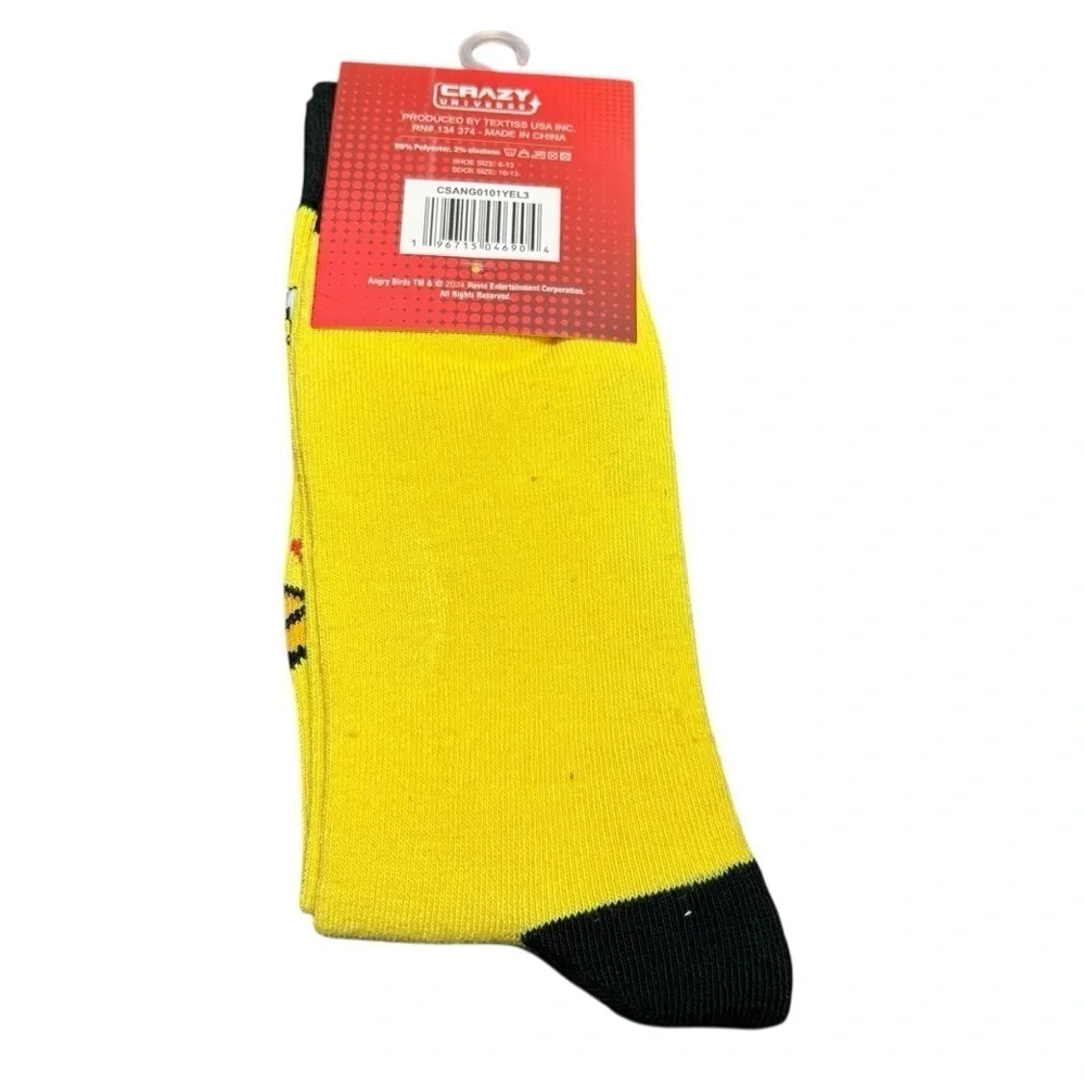 3/$20 Crazy Socks Angry Birds for Men & Women Cozy Funny Gift for Game Lovers - Picture 2 of 6